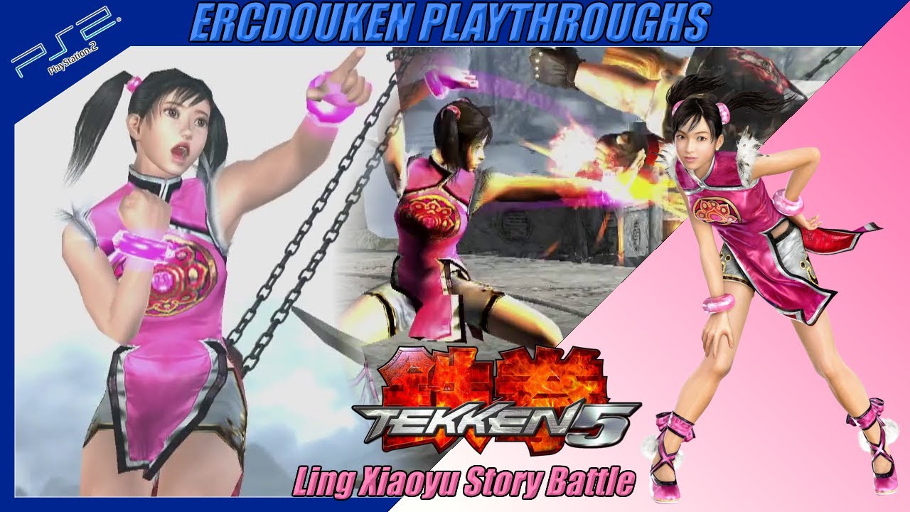 Tekken 5 (PS2) - Ling Xiaoyu Story Battle Playthrough
