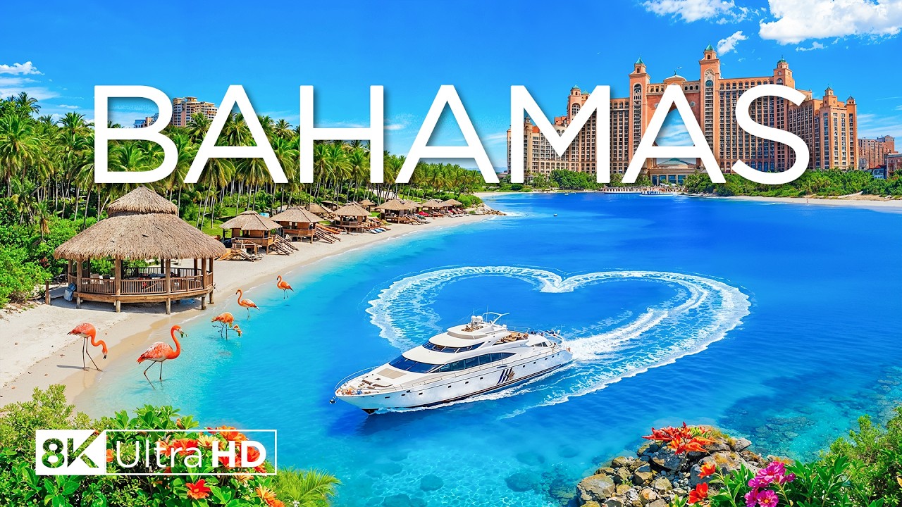 Багамы 8K – Бирюзовые воды, белоснежные пляжи и красота островов Карибского моря
