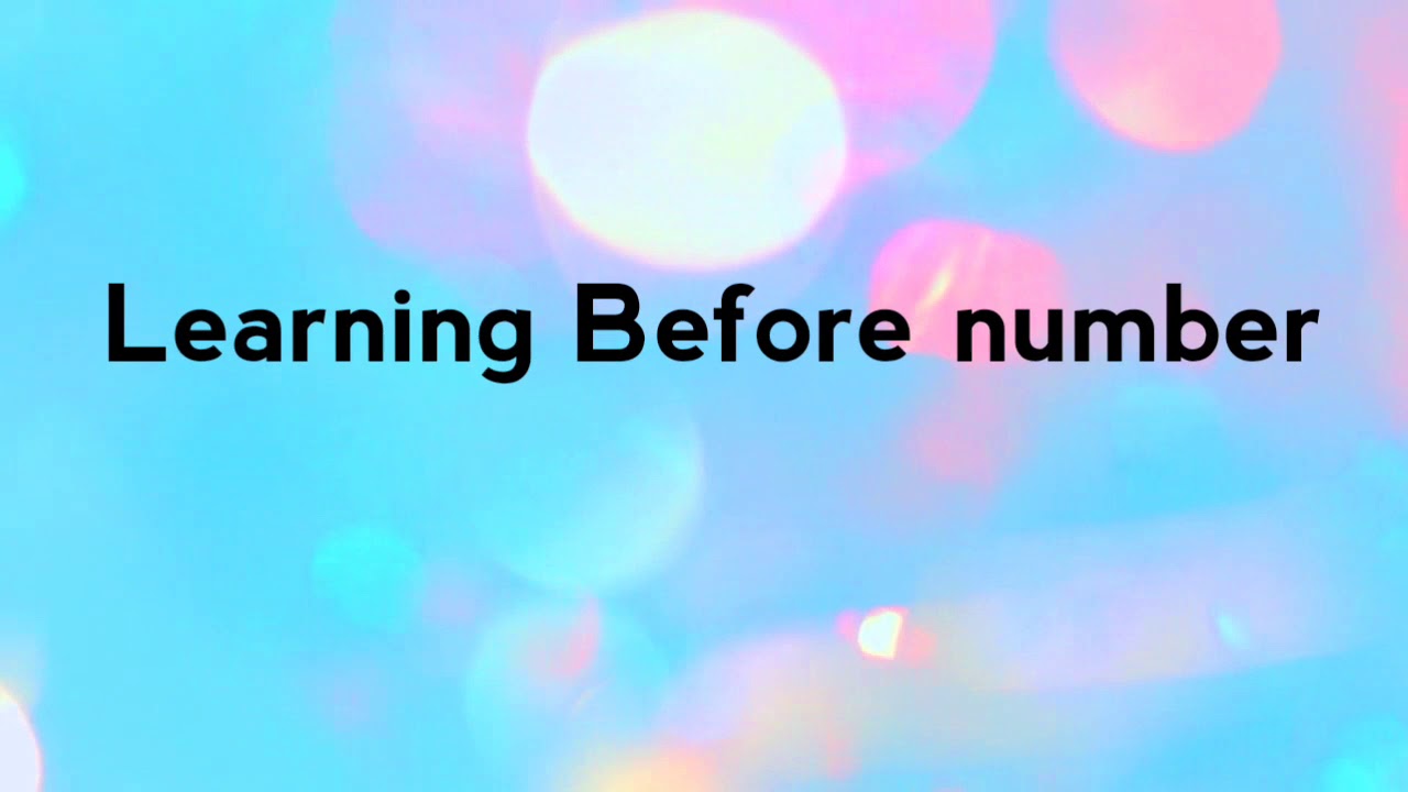 Before Number - Maths preprimary 
