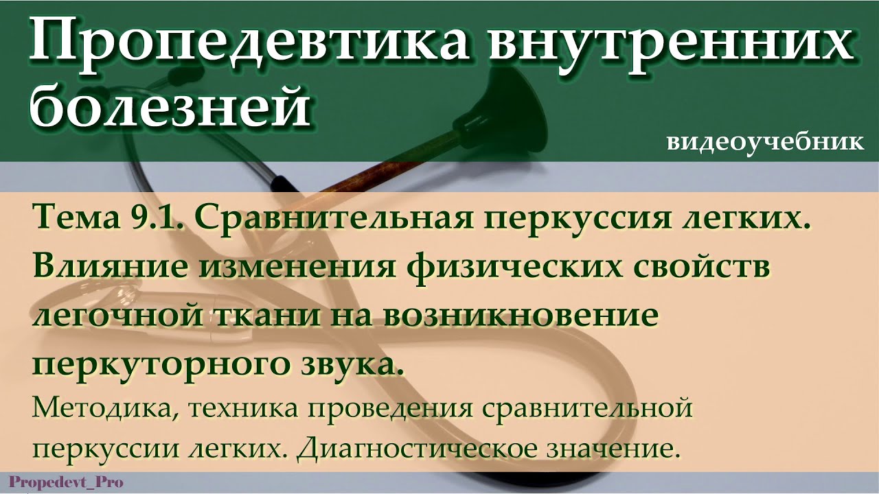 Тема 9.1. Сравнительная перкуссия легких. Методика, техника ...