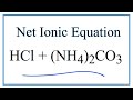 Net Ionic Equations and Reactions