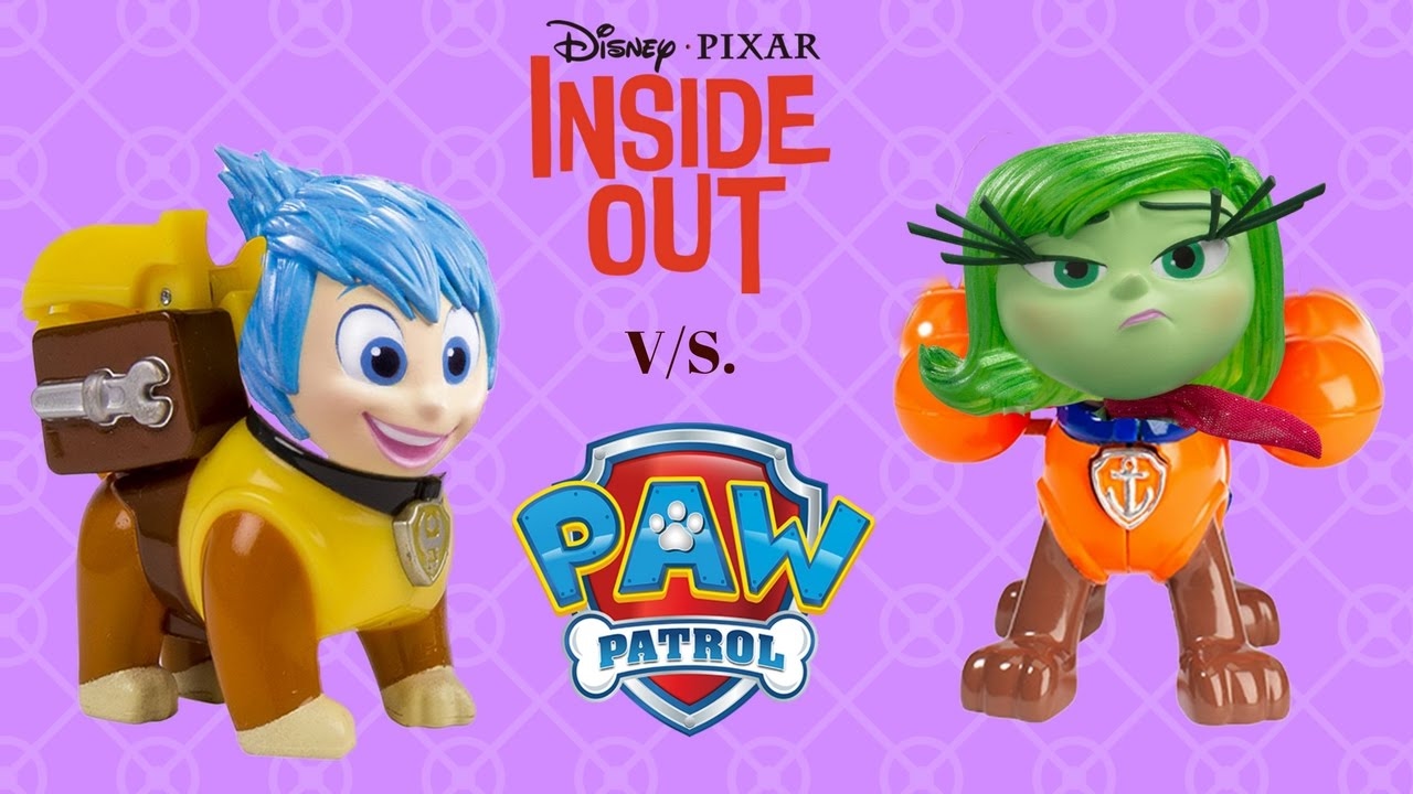 Inside Out transforms into Paw Patrol Finger Family | Anger, Joy fights Chase, Marshall, Rubble