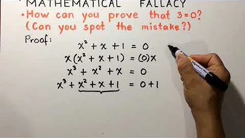 Mathematical Fallacy 3 (How can you prove that 3=0?) Can you spot the mistake?