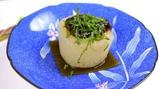 Furofuki Daikon Boiled Radish Sweet Miso Sauce Recipe Oishiy - cooking recipe video