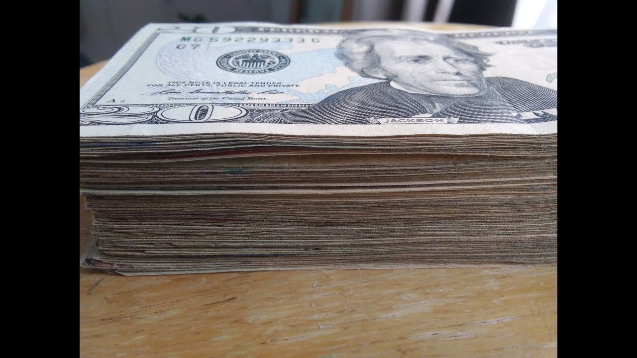 Counting $2,000 worth of twenty dollar bills! (2021 savings) 
