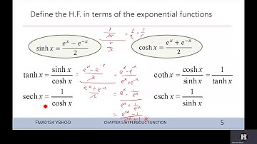 Chapter5.1(a) Introduction of Hyperbolic Function (how to calculate HF using your calculator)