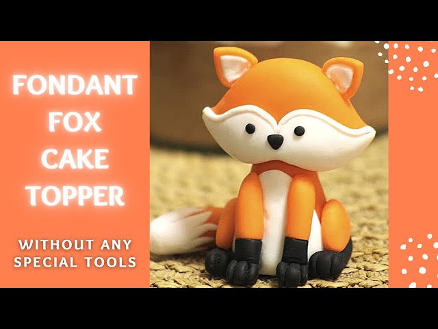 The Woodland Fox Fondant Cake Topper - Celebration Cakes & Toppers