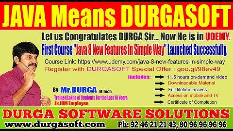 Let us Congratulates DURGA Sir...Now He is in UDEMY.