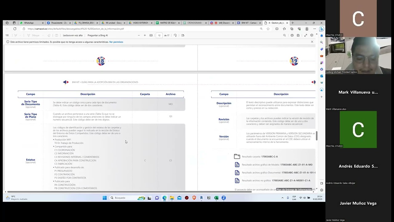 COORDINACION BIM SESIÓN 17