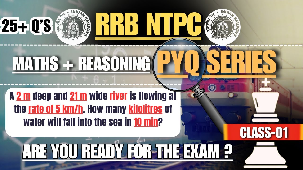 RRB NTPC 2025 Maths and Reasoning PYQ | Class 1 | Railway NTPC Maths ...