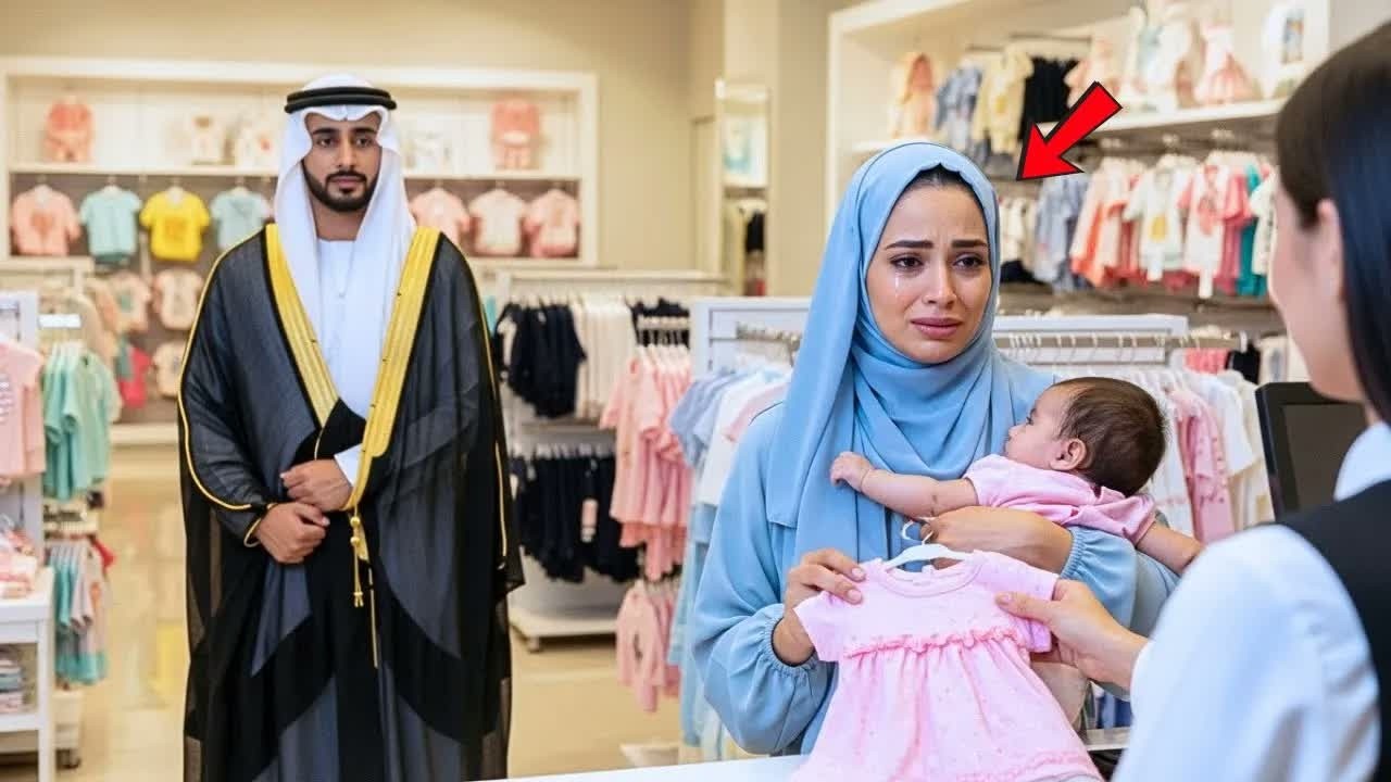 ملياردير عربي يرى أمًا عزباء تبكي مع طفلتها الرضيعة عند الصندوق... وعندما يعرف السبب يصدم...