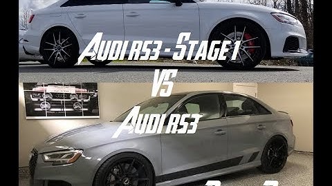 Audi RS3 - Unitronic Stage 1+ VS Stock Audi RS3 Drag Race