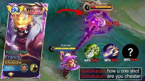 GLOBAL FRANCO BEST BUILD & EMBLEM FOR EXP LANE ( must try ) FRANCO FULL DAMAGE BUILD GAMEPLAY ~ MLBB