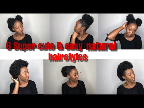 6 Super Cute Easy Hairstyles For Short Natural Hair 4 Weeks Natural Kurly Krissy