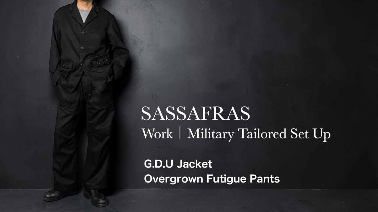 美良品 DESCENT& OGASAK スウェットジャケット & パンツ SASSAFRAS / G.D.U Jackets & Overgrown Futigue Pants - YouTube