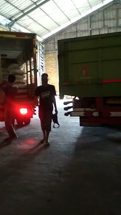 Proses bongkar muat ke mobil box #mobilbox#box#pakanayam#bongkarmuat