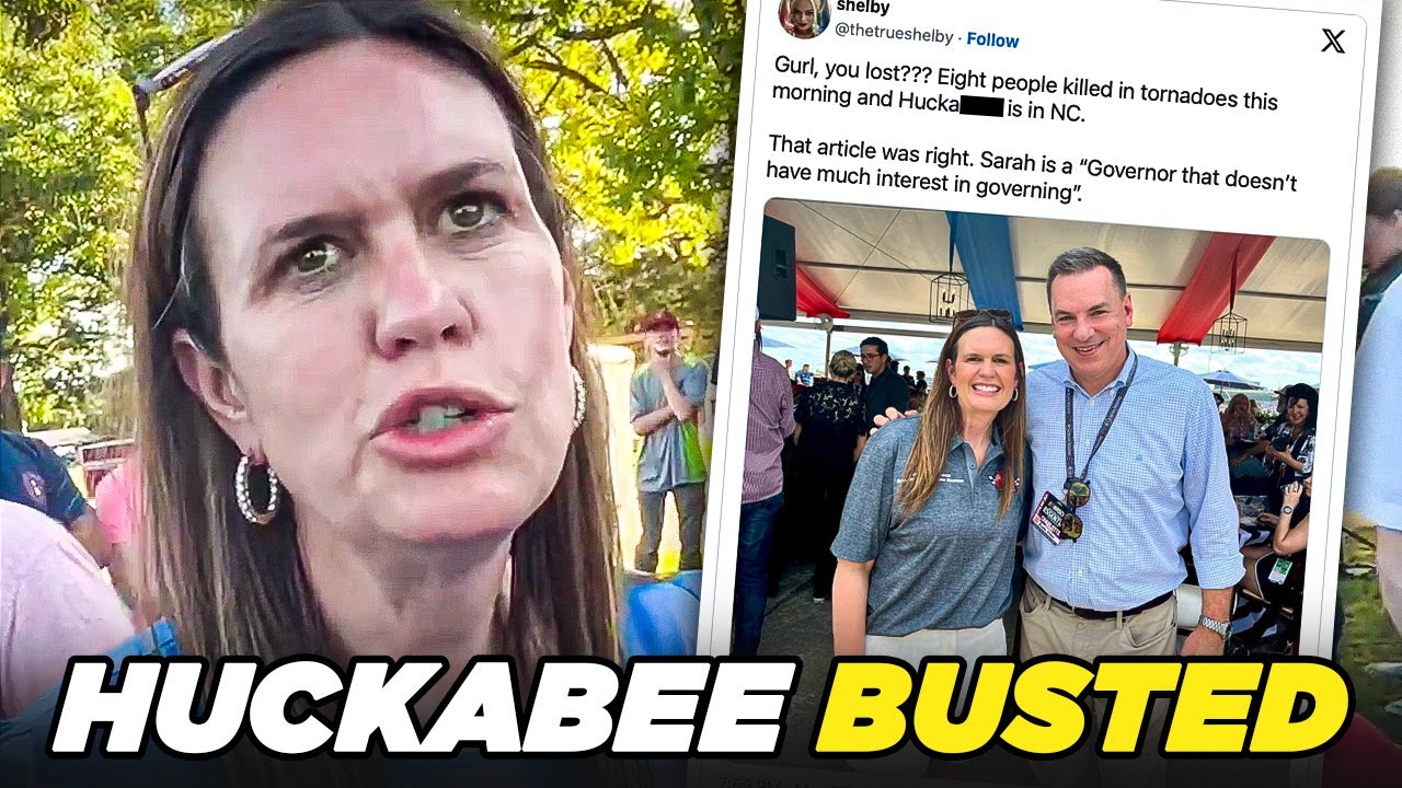 Sarah Huckabee Sanders Abandons Her State To Watch NASCAR As Tornadoes Kill Her Constituents