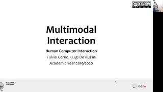 HCI2020-L17: Multimodal Interaction (I)