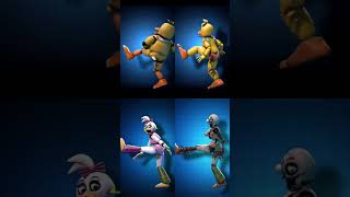 Og Chica,Toy Chica, Glamrock Chica and Ruin Glamrock Chica #fnaf #edit #shorts #capcut