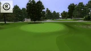 Martindale Country Club - Hole 9 - Flyover Visualization