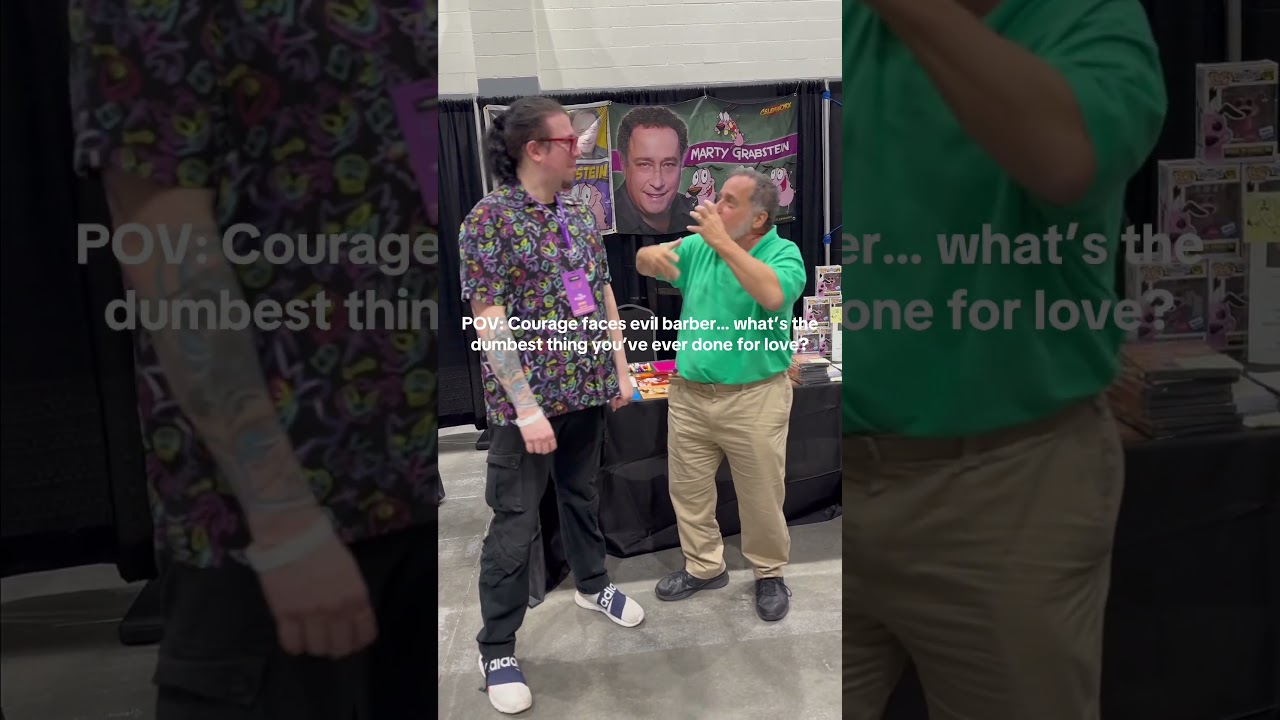 Courage the cowardly dog meets evil barber.  