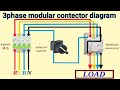 3phase modular contector wiring diagram with selector switch|| 3phase wiring diagram