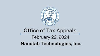 Office of Tax Appeals February 22, 2024