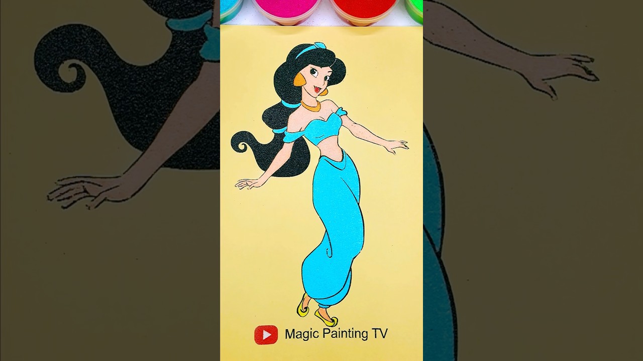 Disney Princess Jasmine💞#trending #cartoon #disney #aladdin #jasmine #shortfeed #magicpaintingtv