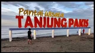 indahnya sunset di pantai Tanjung pakis karawang