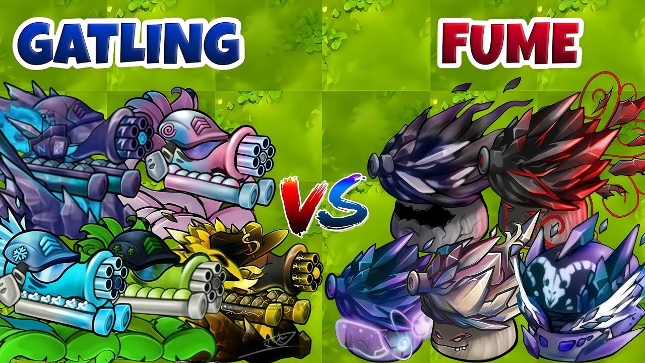PVZ 1 Fusion 3.1 Challenge - Team Gatling Vs Team Fume Vs 300 Zombies ...