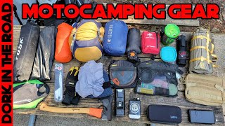 My 2022 Motorcycle Camping Gear List and How I Pack it On My KLR 650