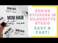 How To Design Stickers in Silhouette Studio | Make Sticker Shop Stickers on Cameo 4: EASY & FAST!