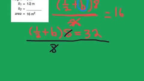 Finding the base of a trapezoid when given the area