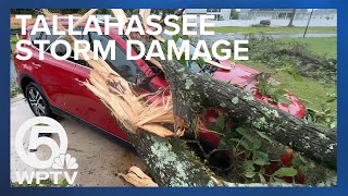 Storm damages cars, homes in Tallahassee