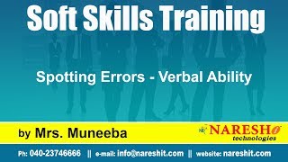 Spotting Errors - Verbal Ability | Soft Skills Training screenshot 2