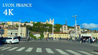 Driving in Lyon, France - 4K UHD - Driving Downtown - Driving Tour