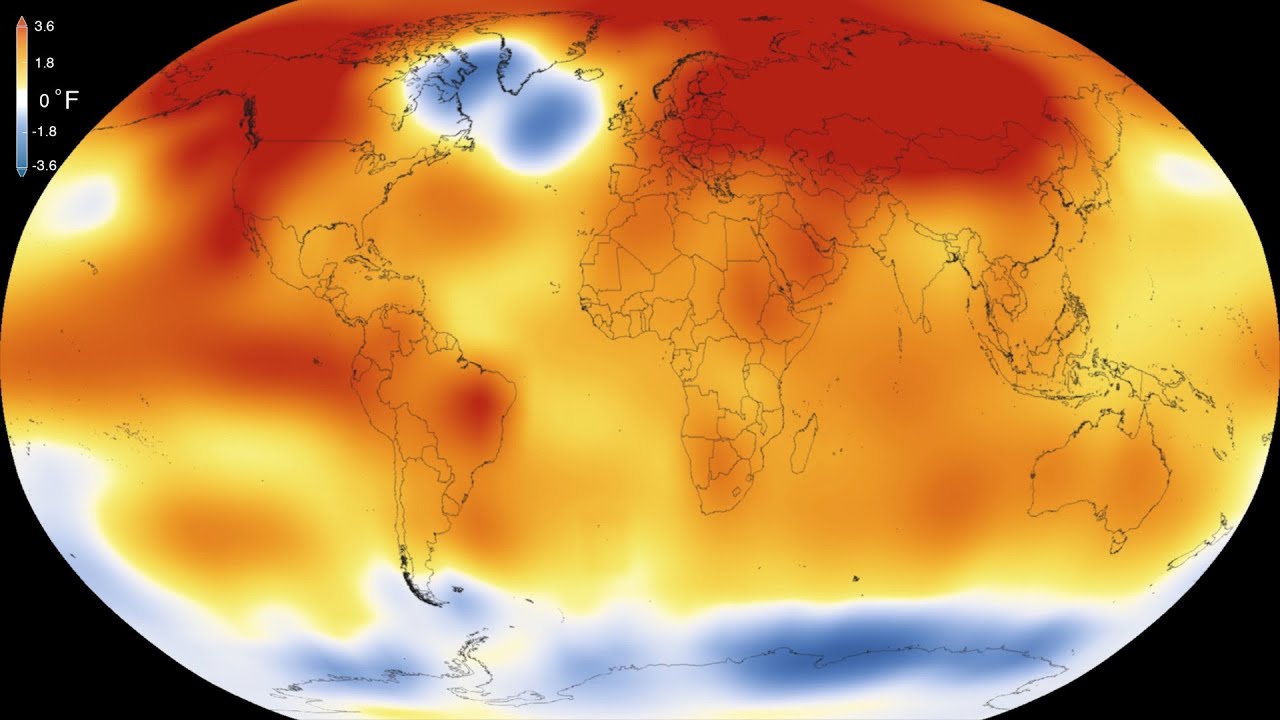#видео | Так выглядят 135 лет глобального потепления, если сократить их до 30 секунд. Фото.