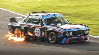 2 X Bmw 3.0 Csl Group 2 Touring Cars Howling & Spitting Flames At Monza Circuit