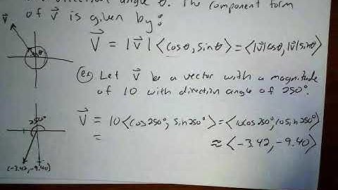 Trig Vectors - Easy Way to Find Component Form of Any Vector
