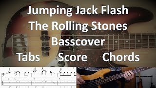 The Rolling Stones Jumpin' Jack Flash. Bass Cover Tabs Score Notation Chords Transcription