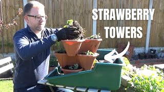 How to Plant a Strawberry Tower | Growing Strawberries in Containers | Stackable Vertical Planter