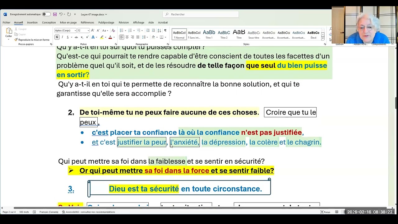 975-Dieu est la force à laquelle je me fie. Leçon 47.