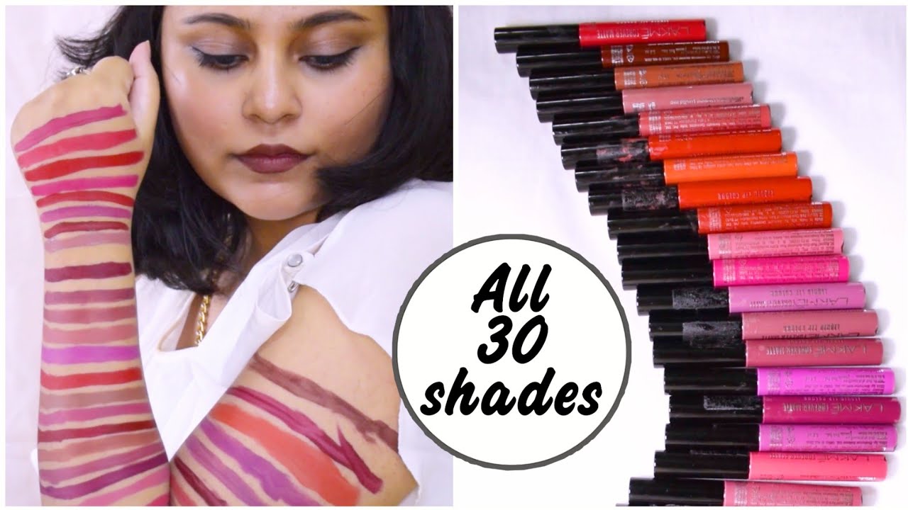 Lakme Forever Matte Liquid Lipstick Swatches of All Shades| New Lakme Lipstick Swatches | Debalina