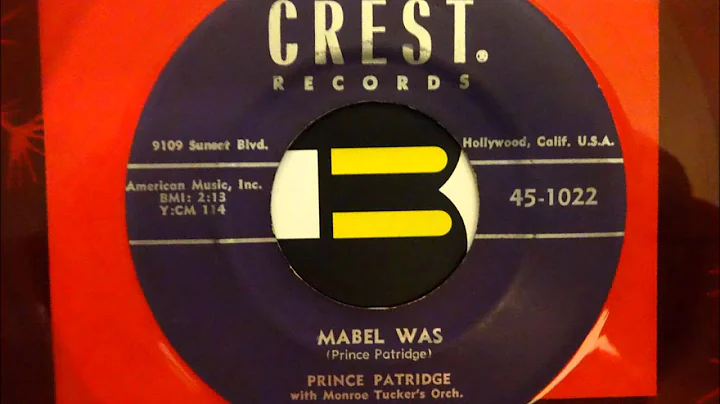 PRINCE PATRIDGE - MABEL WAS