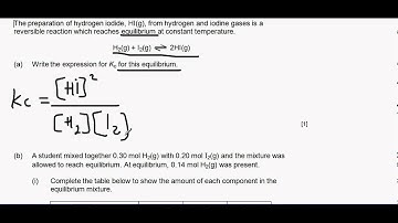 OCR A level Chemisty Unit F325 Module 1 - Calculations using Kc