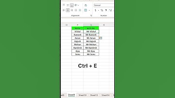 How to add Mr with name in excel #excel