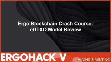 Ergo Blockchain Crash Course Part 1: eUTXO Model Review