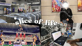 slice of life — watch haikyuu movie, unboxing, lots of snacks & eating 🥣 (aesthetic)