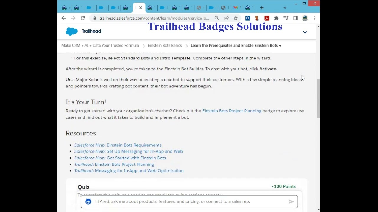 Learn the Prerequisites and Enable Einstein Bots