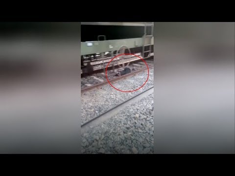 Indian man survives miraculously after train runs over him